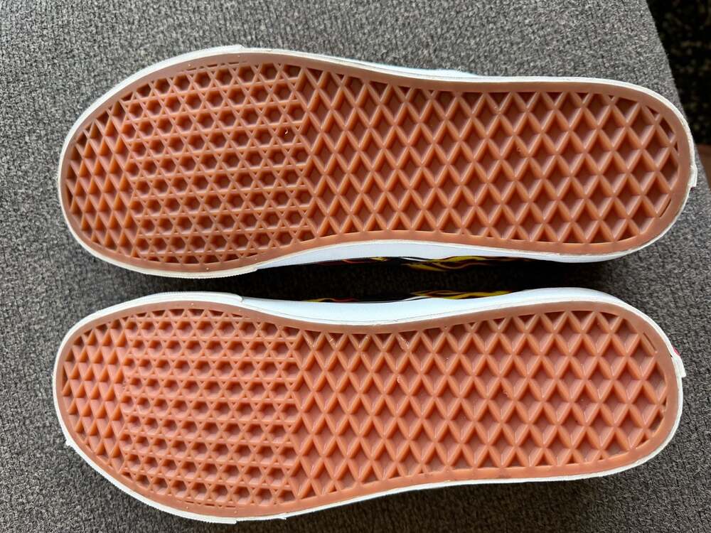 Vans Classic Slip-On 'Samurai Rising' Skull Flame Sneakers - Picture 6 of 7
